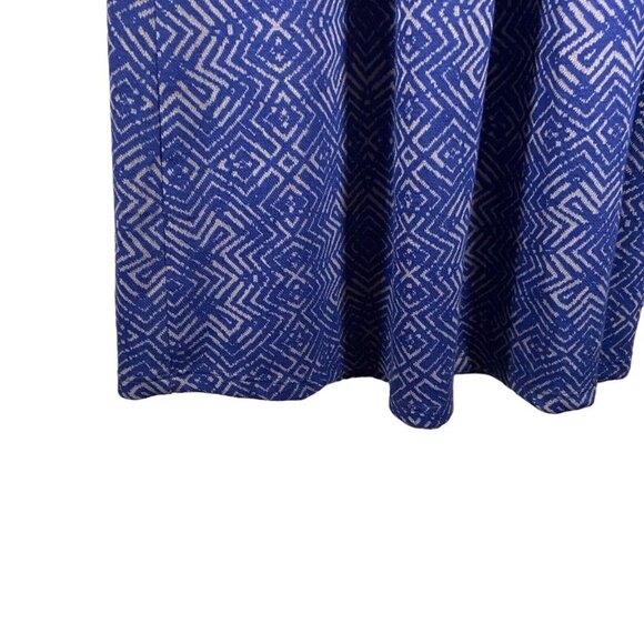 LuLaRoe Women's Dress Size Large Aamelia Floral Multicolor Blue And Grey Flare - Picture 6 of 10